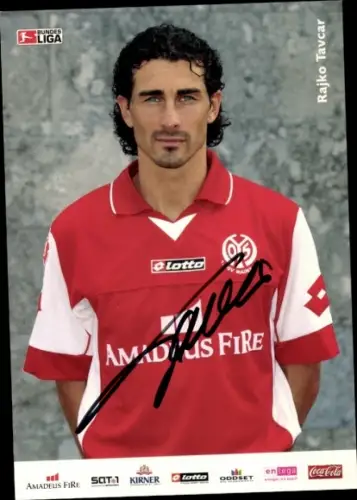 Autogrammkarte Fußballer Rajko Tavcar, 1. FSV Mainz 05, Autogramm