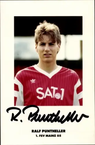 Autogrammkarte Fußballer Ralf Puntheller, 1. FSV Mainz 05, Autogramm