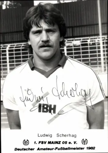 Autogrammkarte Fußballer Ludwig Scherhag, 1. FSV Mainz 05, Autogramm