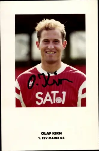 Autogrammkarte Fußballer Olaf Kirn, 1. FSV Mainz 05, Autogramm