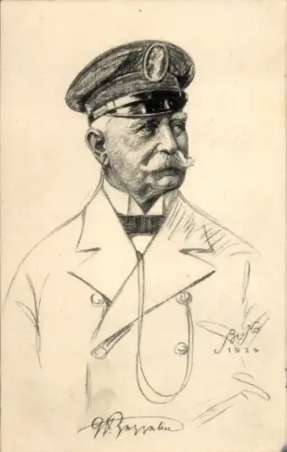 Künstler Ak Ferdinand von Zeppelin, Graf von Zeppelin, Portrait
