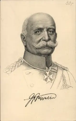 Künstler Ak Ferdinand Graf von Zeppelin, Portrait in Uniform