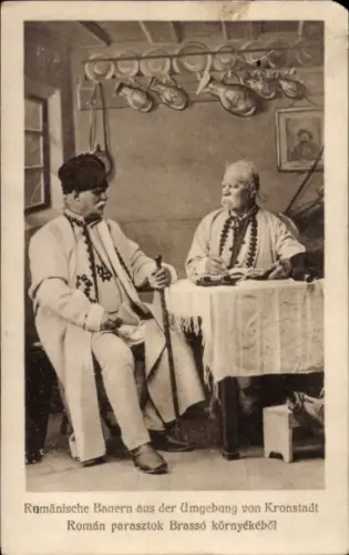 Ak Rumänien, Rumänische Bauern aus der Umgebung von Brașov Kronstadt