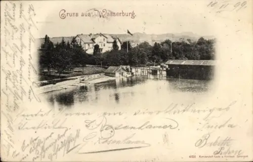 Ak Wasserburg am Bodensee Schwaben, Gesamtansicht