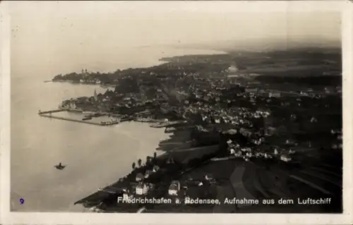 Ak Friedrichshafen am Bodensee, Fliegeraufnahme