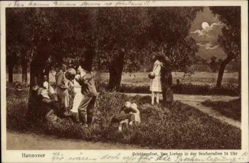 Ak Hannover in Niedersachsen, Schützenfest, Das Lieben in der Seufzerallee 24 Uhr