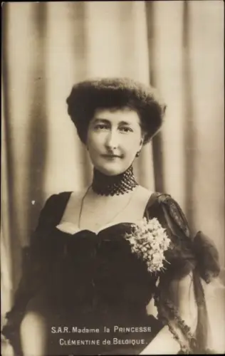 Ak Prinzessin Clementine von Belgien, Portrait