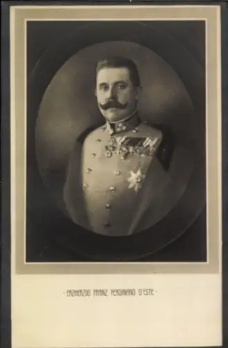 Künstler Ak Kosel, H., Erzherzog Franz Ferdinand von Österreich Este, Portrait in Uniform