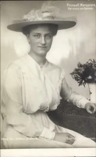 Ak Prinzessin Margarete, Herzogin von Sachsen, Portrait
