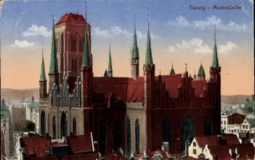 Ak Gdańsk Danzig, Marienkirche