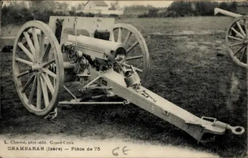 CPA Chambaran Isère, Pièce de 75