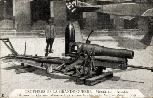 CPA Trophees de la Grande Guerre, Musee de l'Armee, Obusier, allemand