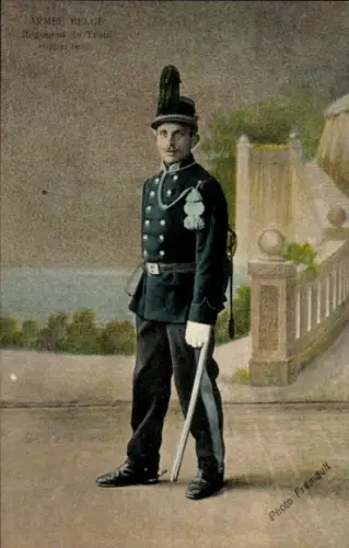 CPA  Armée Belge, Régiment, Offizier