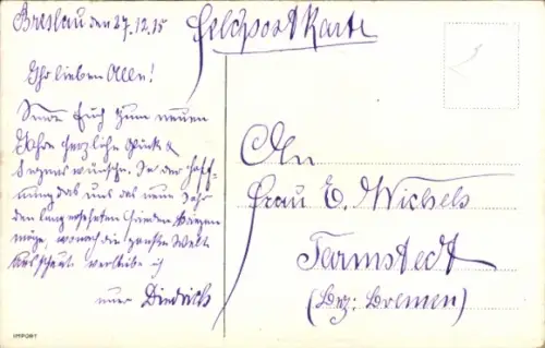 Passepartout Ak Glückwunsch Neujahr, Ortsidyll, Veilchen