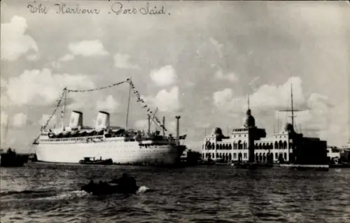 Foto Ak Port Said Ägypten, Hafen, Dampfer 