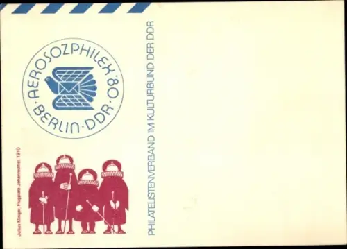 Ak Philatelistenverband im Kulturbund der DDR, Aerosozphilex 80