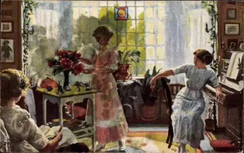 Künstler Ak Fischer, Paul, Sonntag-Vormittag