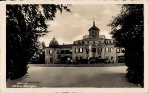 Ak Weimar in Thüringen, Schloss Belvedere