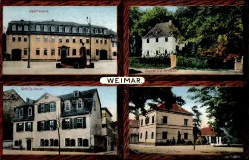 Ak Weimar in Thüringen, Goethehaus, Schillerhaus