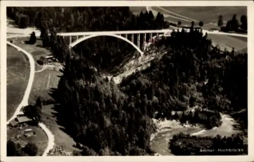 Ak  Echelsbach Bad Bayersoien, Ammer Hochbrücke, Bogenspannweite 130m