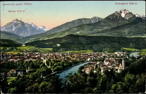 Ak Innsbruck Tirol, Patscherkofel,  Serles 2719 m, Nockspitze 2406 m, Berglandschaft