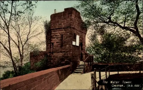 Ak Chester Cheshire England, Wasserturm,  Jahr 1322, Stadtmauer, römische Antiquitäten