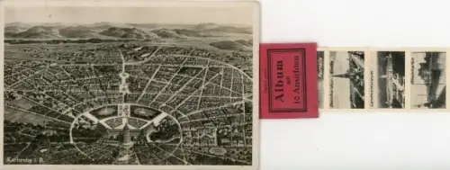 Leporello Ak Karlsruhe in Baden, Gesamtansicht