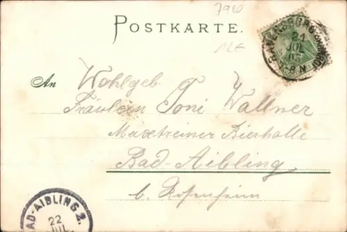 Litho Ravensburg in Württemberg Oberschwaben, Kaiserdenkmal