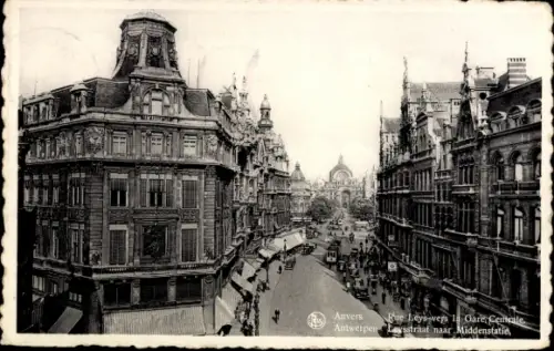 Ak Antwerpen Flandern, Stadtansicht, Straßenansicht,  Gebäude,  aus Antwerpen
