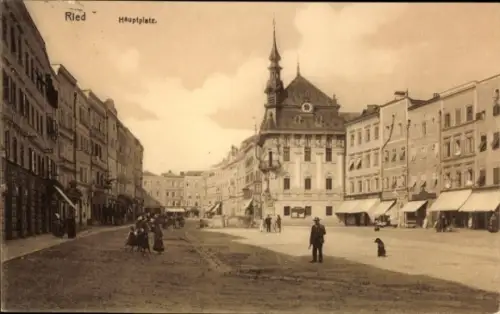 Ak Ried im Innkreis Oberösterreich, Hauptplatz