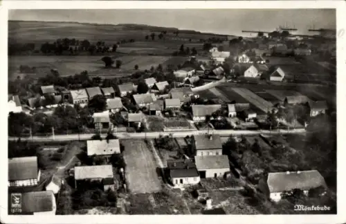 Ak Mönkebude am Stettiner Haff Vorpommern, Luftbild