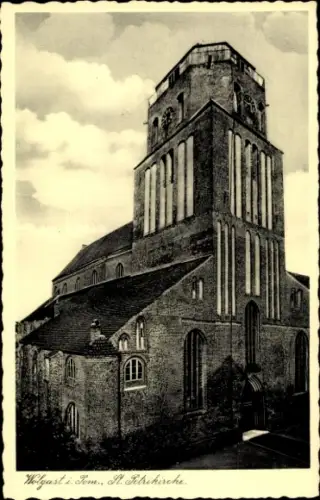 Ak Wolgast in Mecklenburg Vorpommern, Sankt Petrikirche
