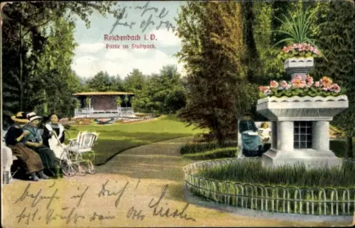 Ak Reichenbach Vogtland Sachsen,  Stadtpark