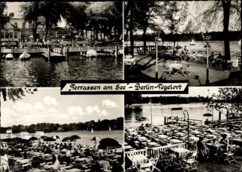 Ak Berlin Reinickendorf Konradshöhe Tegelort, Terrassen am See