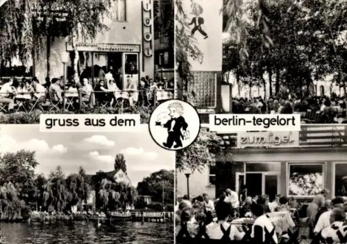 Ak Berlin Reinickendorf Konradshöhe Tegelort, Restaurant zum Igel, Friederikestraße 20