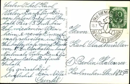 Ak Giengen an der Brenz, Gefallenendenkmal