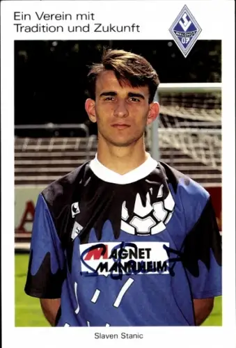 Autogrammkarte Fußballer Slaven Stanic, SV Waldhof Mannheim 07, Autogramm