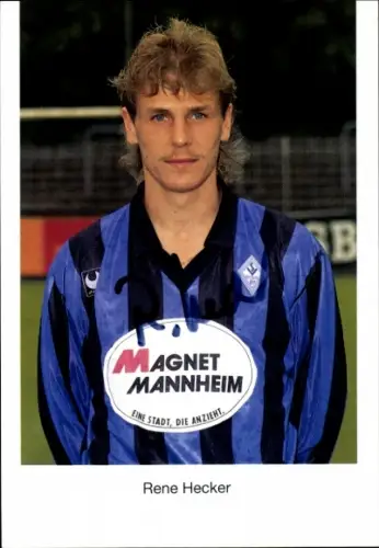 Autogrammkarte Fußballer René Hecker, SV Waldhof Mannheim 07, Autogramm