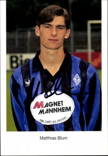 Autogrammkarte Fußballer Matthias Blum, SV Waldhof Mannheim 07, Autogramm