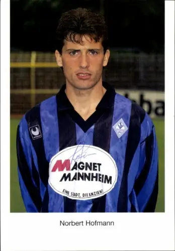 Autogrammkarte Fußballer Norbert Hofmann, SV Waldhof Mannheim 07, Autogramm