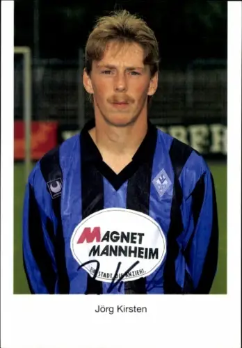 Autogrammkarte Fußballer Jörg Kirsten, SV Waldhof Mannheim 07, Autogramm
