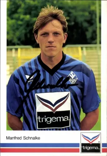 Autogrammkarte Fußballer Manfred Schnalke, SV Waldhof Mannheim 07, Autogramm