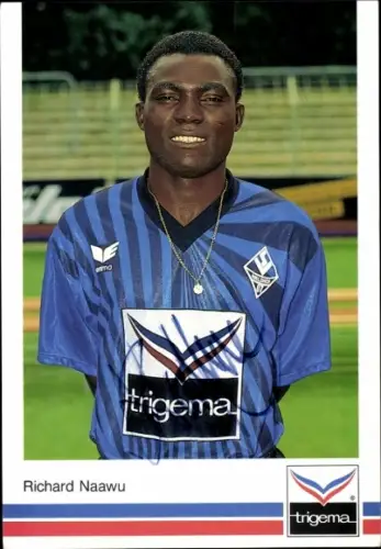 Autogrammkarte Fußballer Richard Naawu, SV Waldhof Mannheim 07, Autogramm