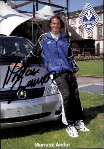 Autogrammkarte Fußballer Mariusz Andai, SV Waldhof Mannheim 07, Autogramm
