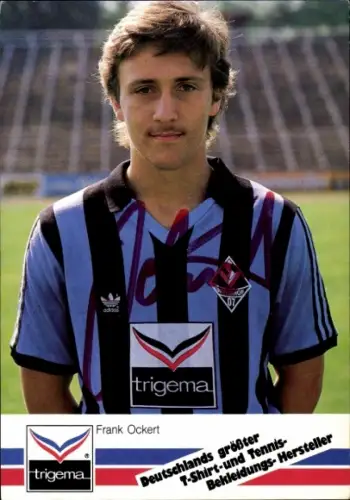 Autogrammkarte Fußballer Frank Ockert, SV Waldhof Mannheim 07, Autogramm