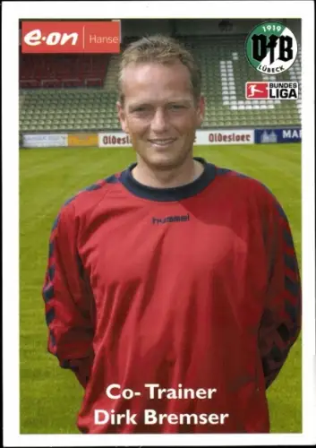 Autogrammkarte Co Trainer Dirk Bremser, VfB Lübeck, Autogramm