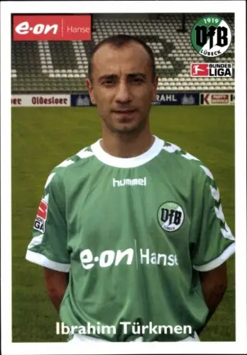 Autogrammkarte Fußballer Ibrahim Türkmen, VfB Lübeck, Autogramm