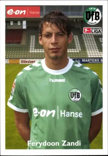 Autogrammkarte Fußballer Ferydoon Zandi, VfB Lübeck, Autogramm