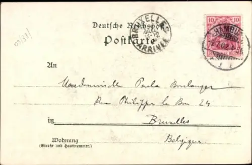 Litho Hamburg, Ansicht vom Rathaus