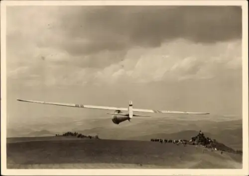 Ak Gersfeld in der Rhön Hessen, Wasserkuppe, Segelflugzeug